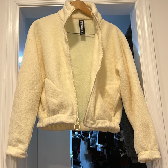 Gymshark - Sherpa Cream Zip Up Jacket - Picture 2 of 3